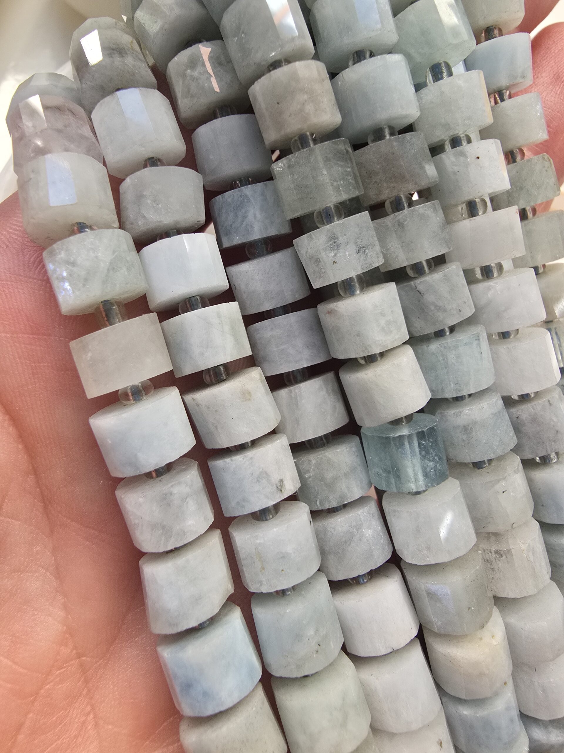 9x6 MM Silindir Akuamarin Doğal Taş - Görsel 3