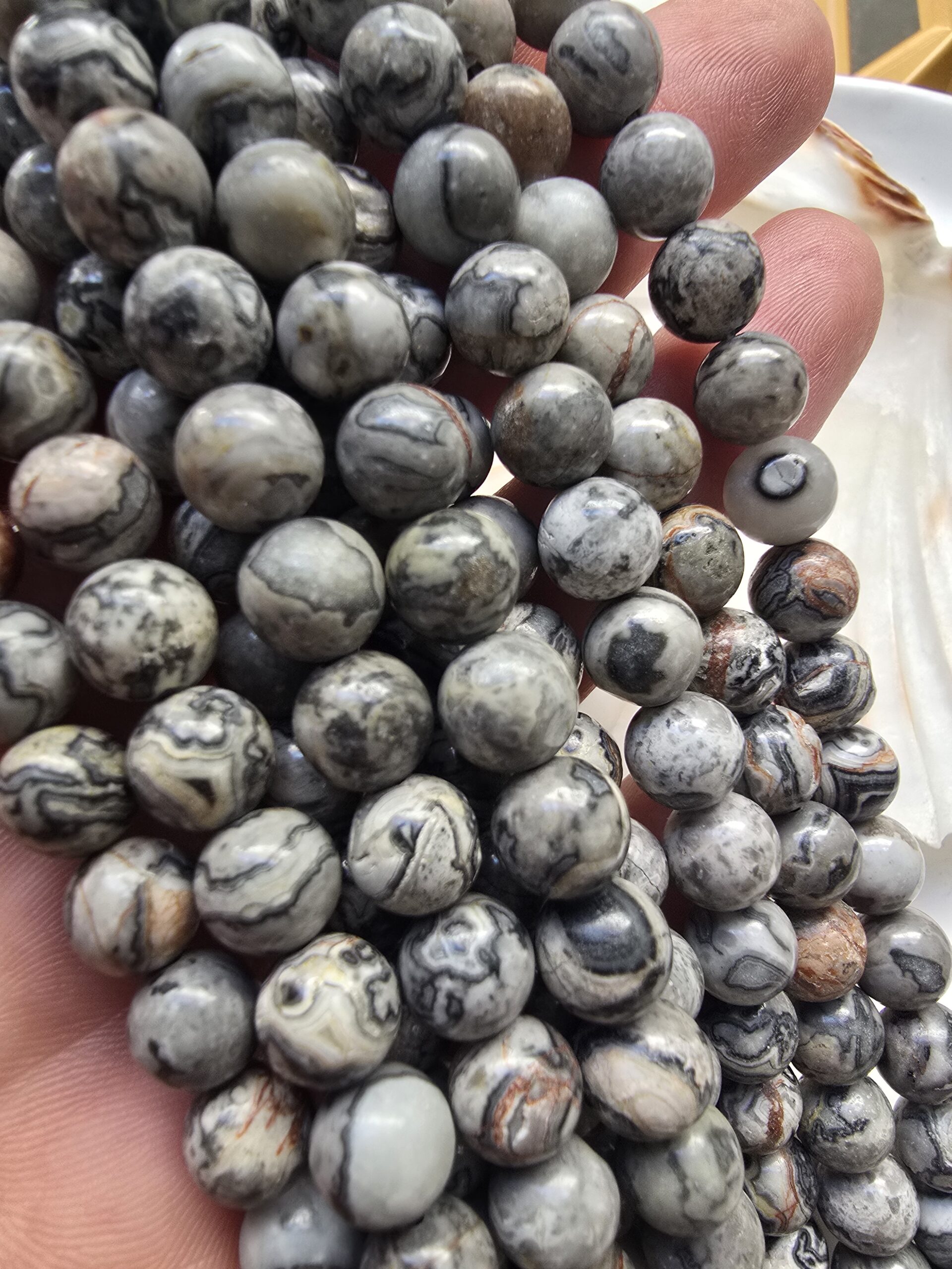 8 MM Çöl Gülü Doğal Jasper Taşı