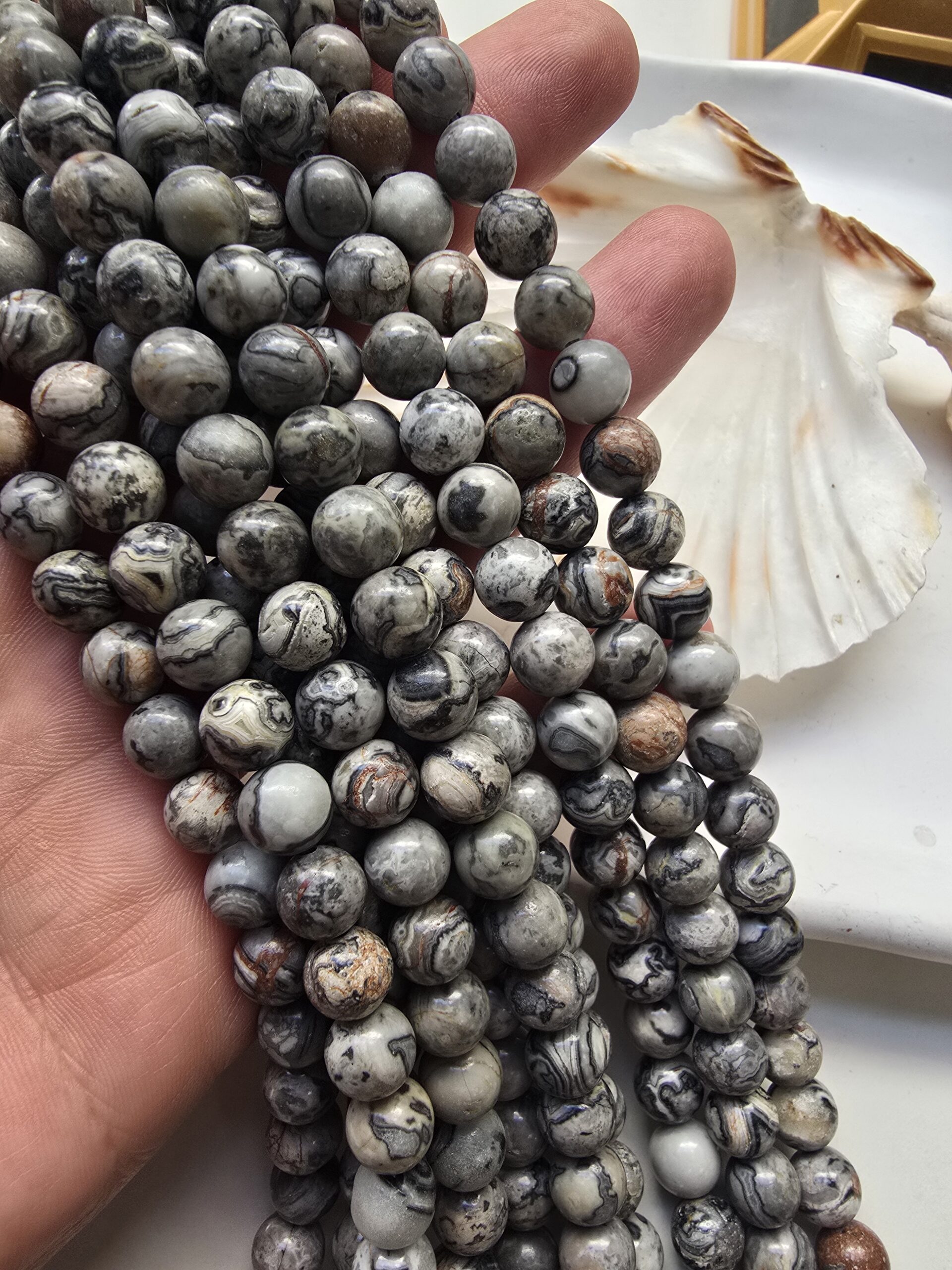 8 MM Çöl Gülü Doğal Jasper Taşı - Görsel 3