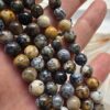8 MM Küre Kahveringi Fosilli Opal Taşı - Görsel 2