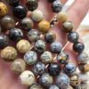 8 MM Küre Kahveringi Fosilli Opal Taşı