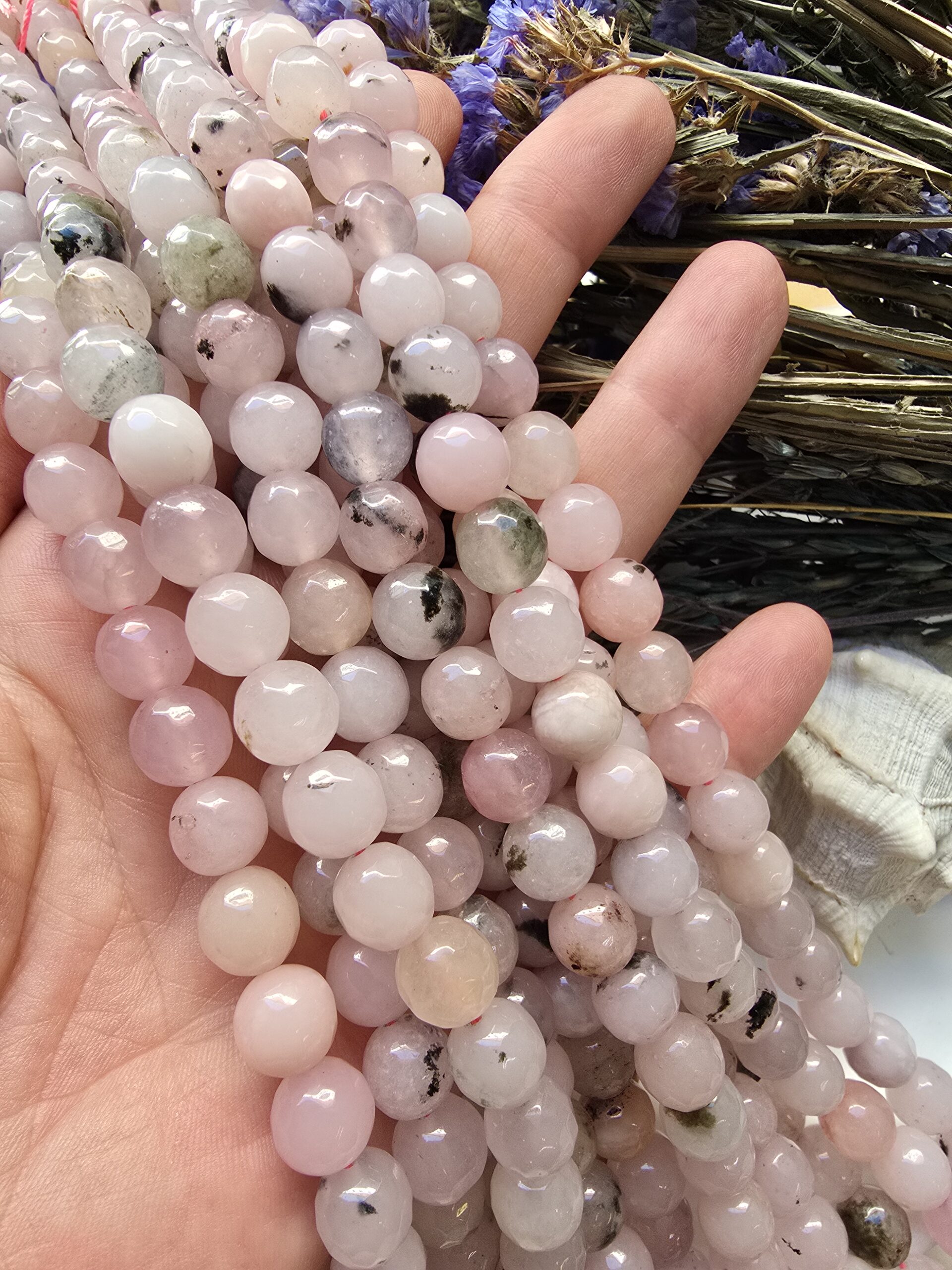 10 MM Faset Pembe Ceyt Kuvars Taşı
