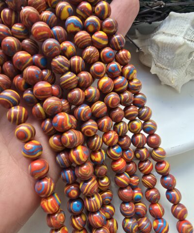 8 MM Sıkma Malakit Küre Ceyt Doğal Taş