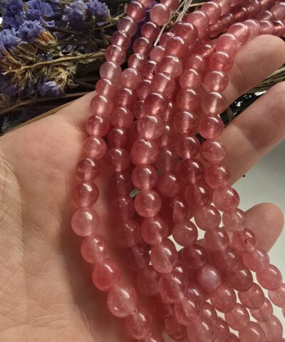 8 MM Küre Kunzit Renkli Kuvars Taşı