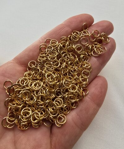 Premium Altın Kaplama Metal Halka Takı Malzemesi - 5 MM