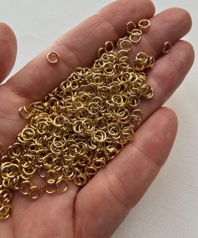 Premium Altın Kaplama Metal Halka Takı Malzemesi - 4 MM