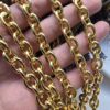 10x12 MM Halka Altın Kaplama Takı Zinciri - Görsel 2