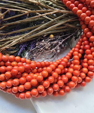 8 MM Küre Mercan Renkli Ceyt Kuvars Taşı