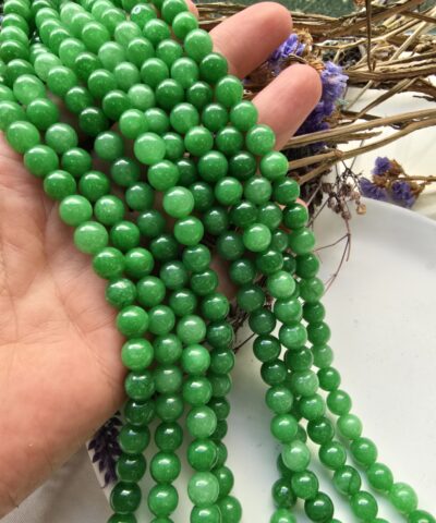 8 MM Yeşil Bulut Küre Ceyt Doğal Taş