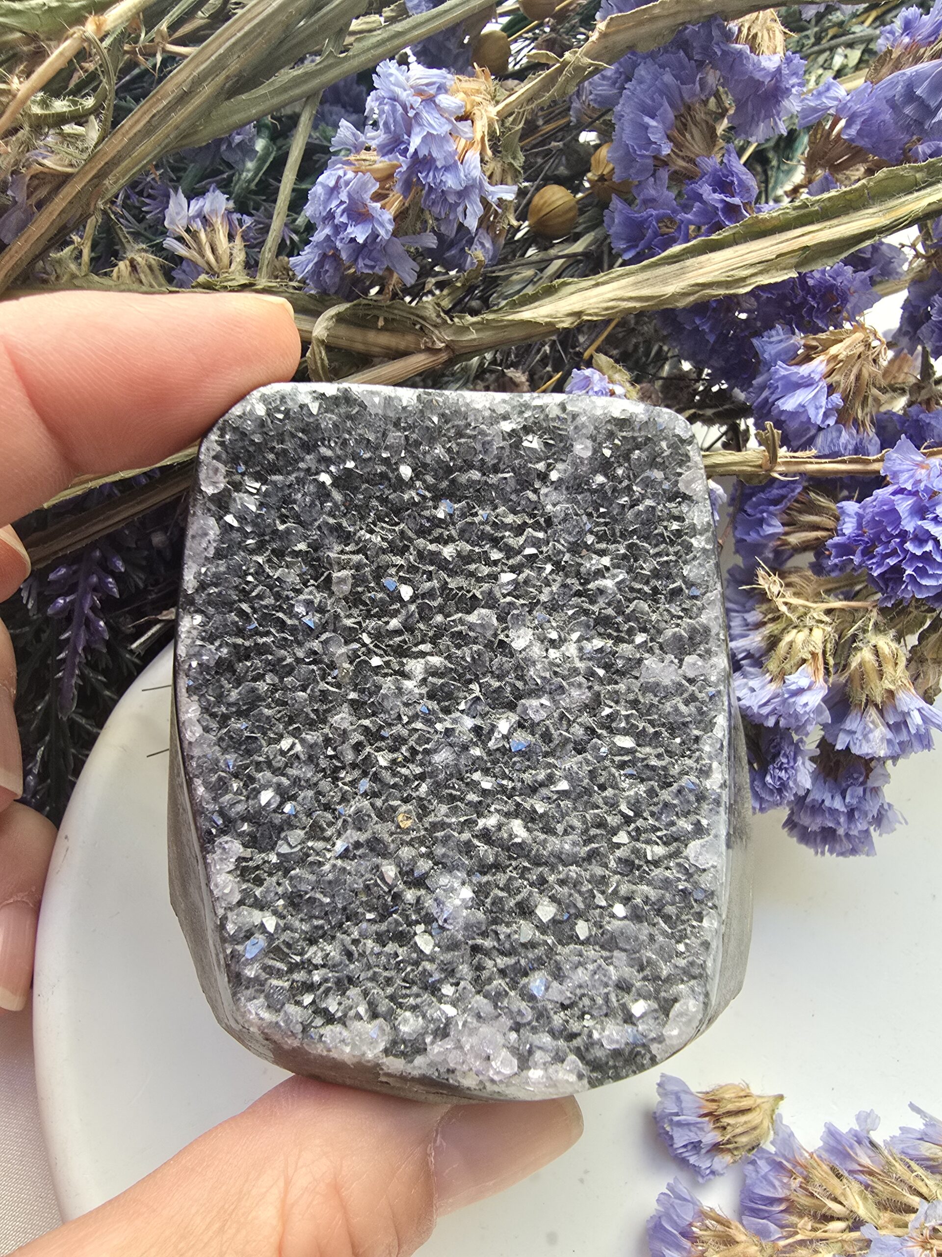 330 Gram Doğal Kayaç Kütle Ametist Taşı - Görsel 3
