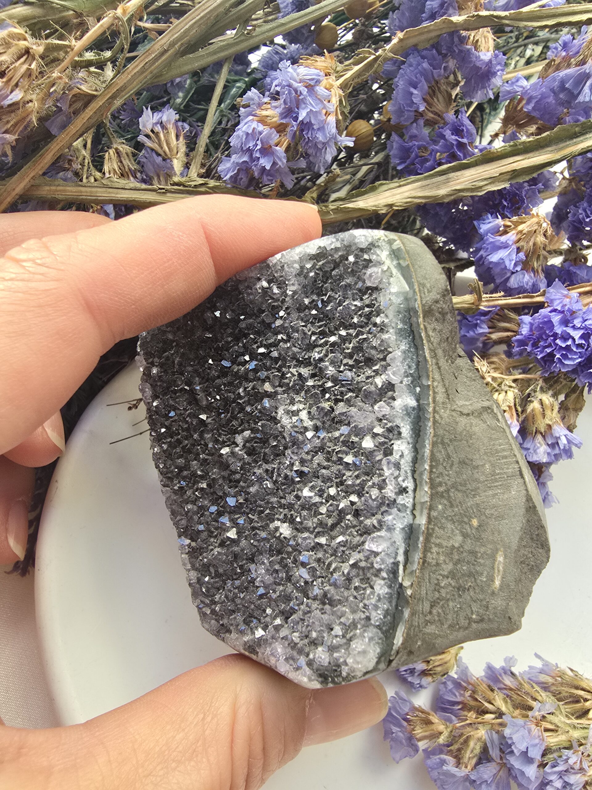 330 Gram Doğal Kayaç Kütle Ametist Taşı