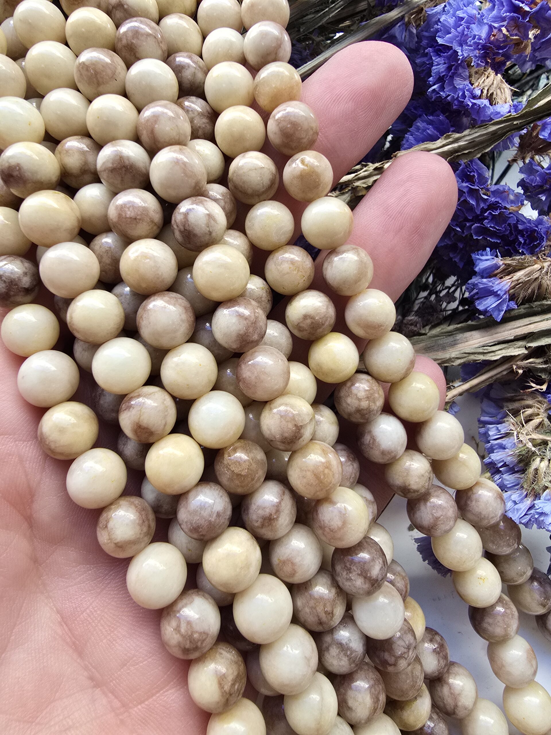 8 MM Küre Kemik Ceyt Kuvars Taşı