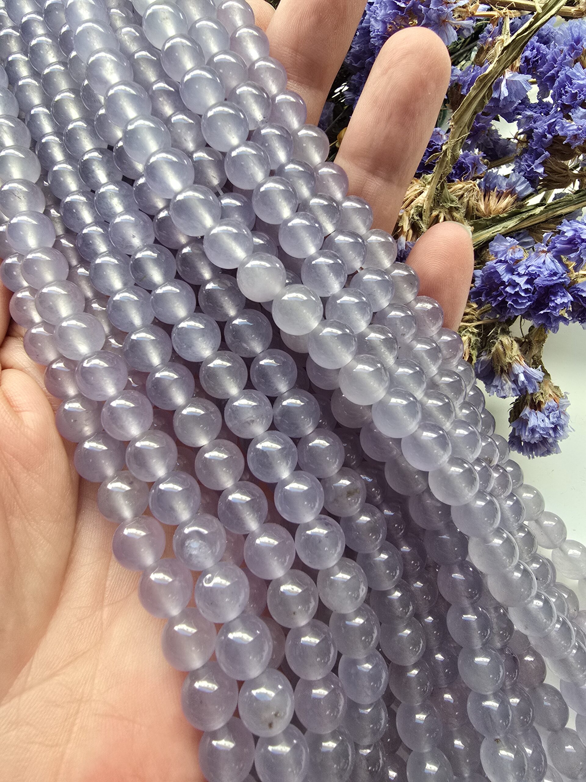 8 MM Küre Kalsedon Ceyt Kuvars Taşı