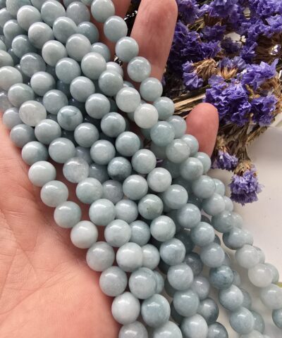 8 MM Akuamarin Küre Ceyt (Jade) Doğal Taş