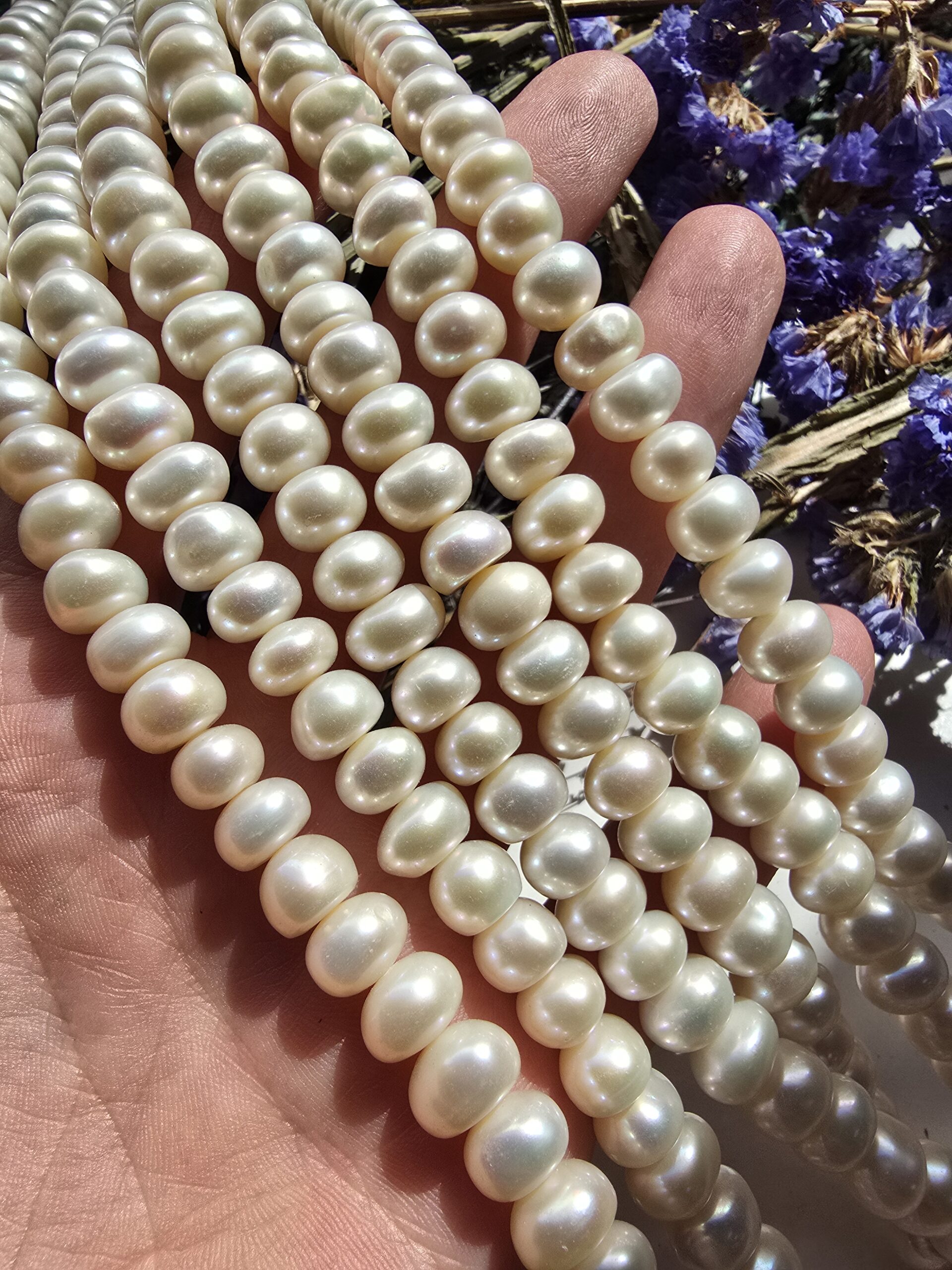 10x6 MM Premium Disk Doğal Barok İnci - Görsel 2
