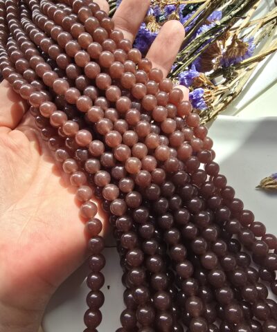 8 MM Küre Granat Lal Ceyt Kuvars Taşı