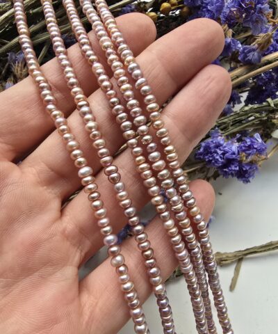 4 MM Premium Disk Gerçek Pembe Doğal İnci