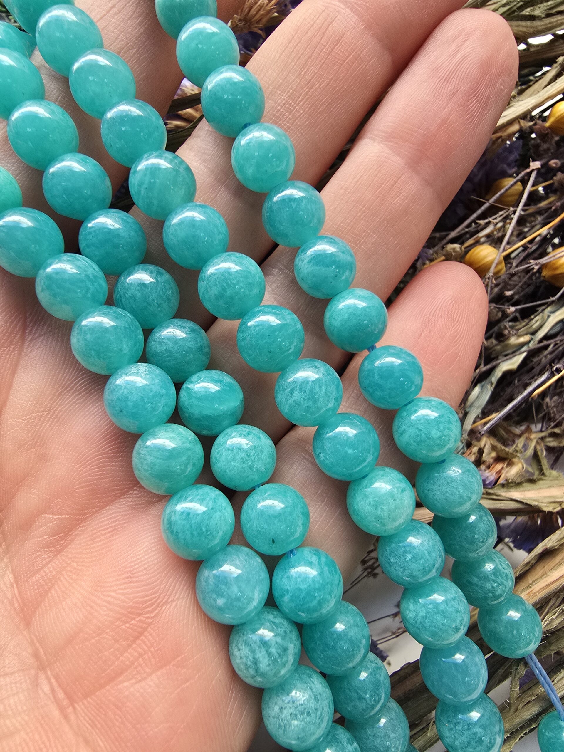 8 MM 5A Aqua Aventurin Doğal Taşı - Görsel 2