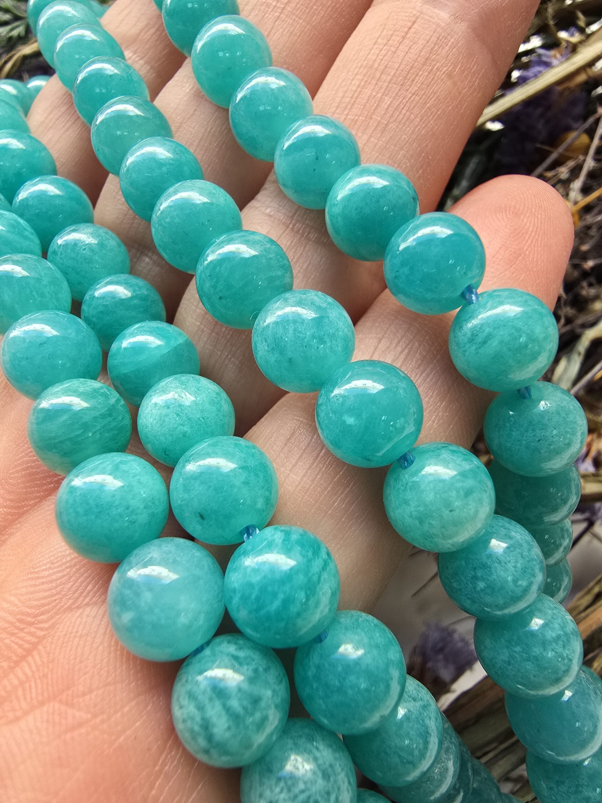 8 MM 5A Aqua Aventurin Doğal Taşı - Görsel 3