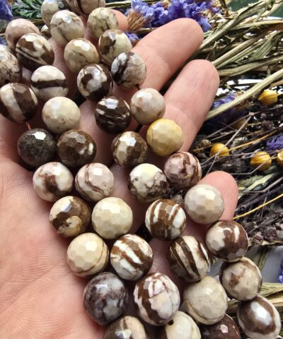 10 MM Faset Kesim Zebra Jasper Taşı