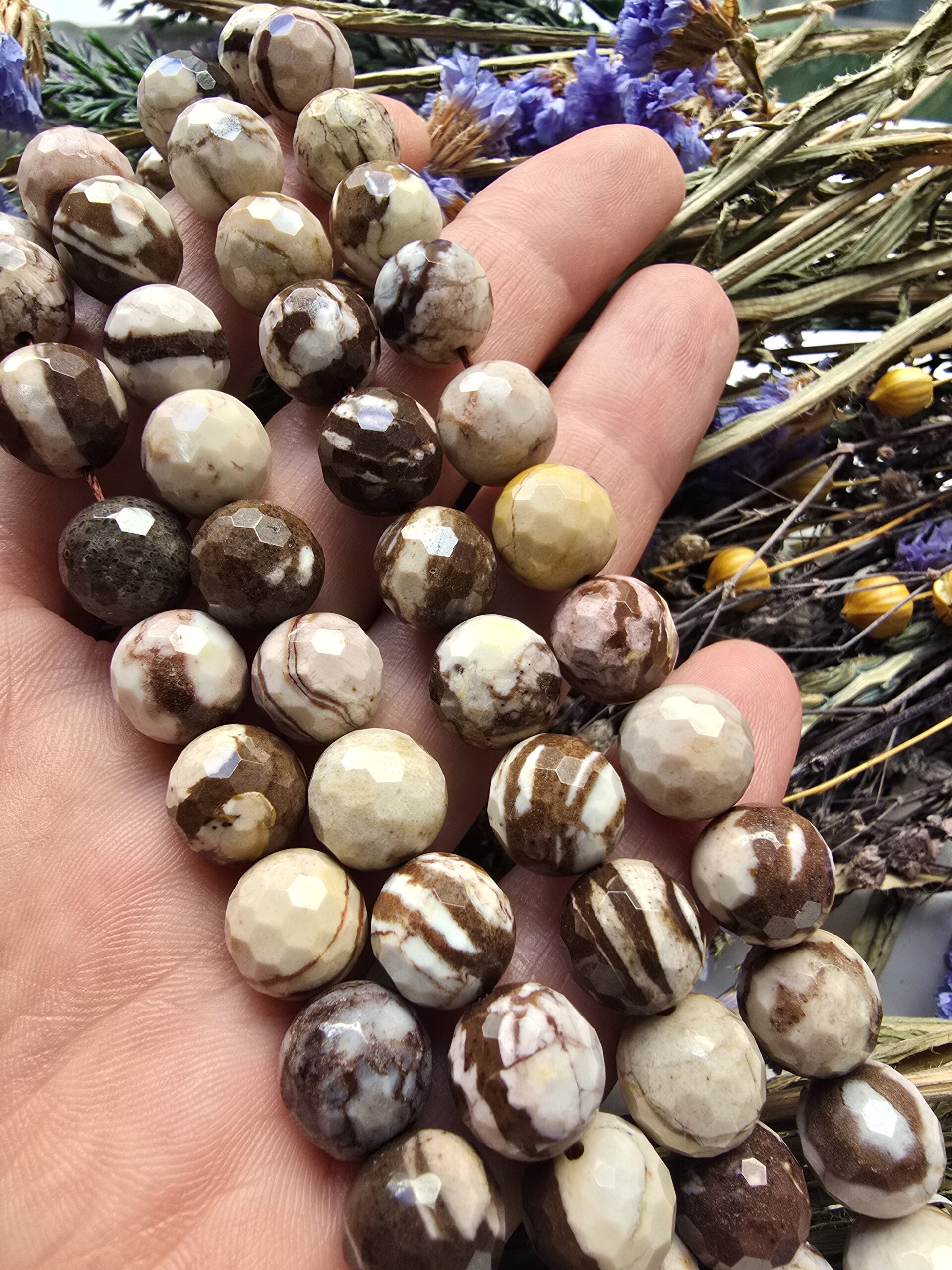 10 MM Faset Kesim Zebra Jasper Taşı