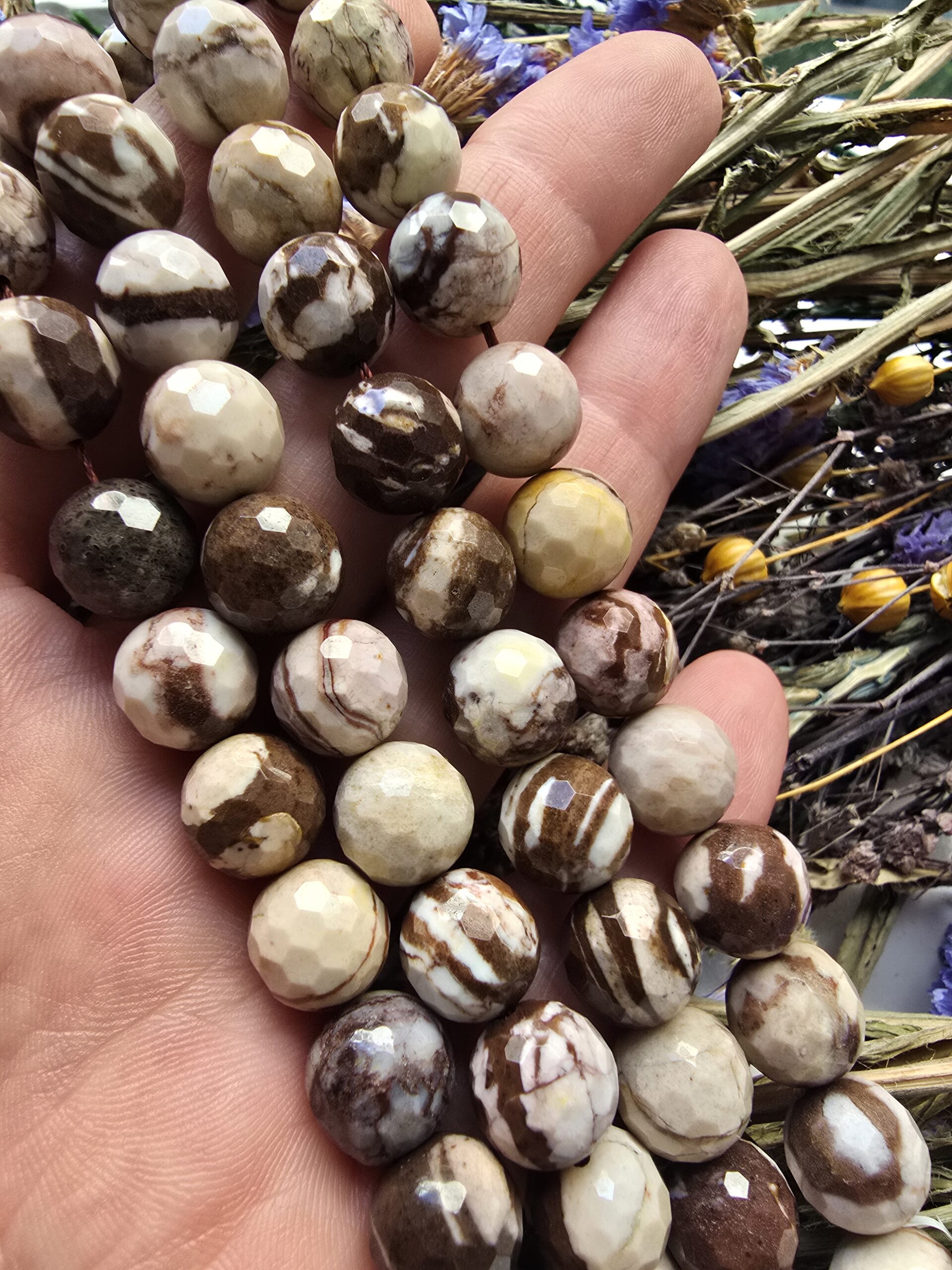 10 MM Faset Kesim Zebra Jasper Taşı - Görsel 2