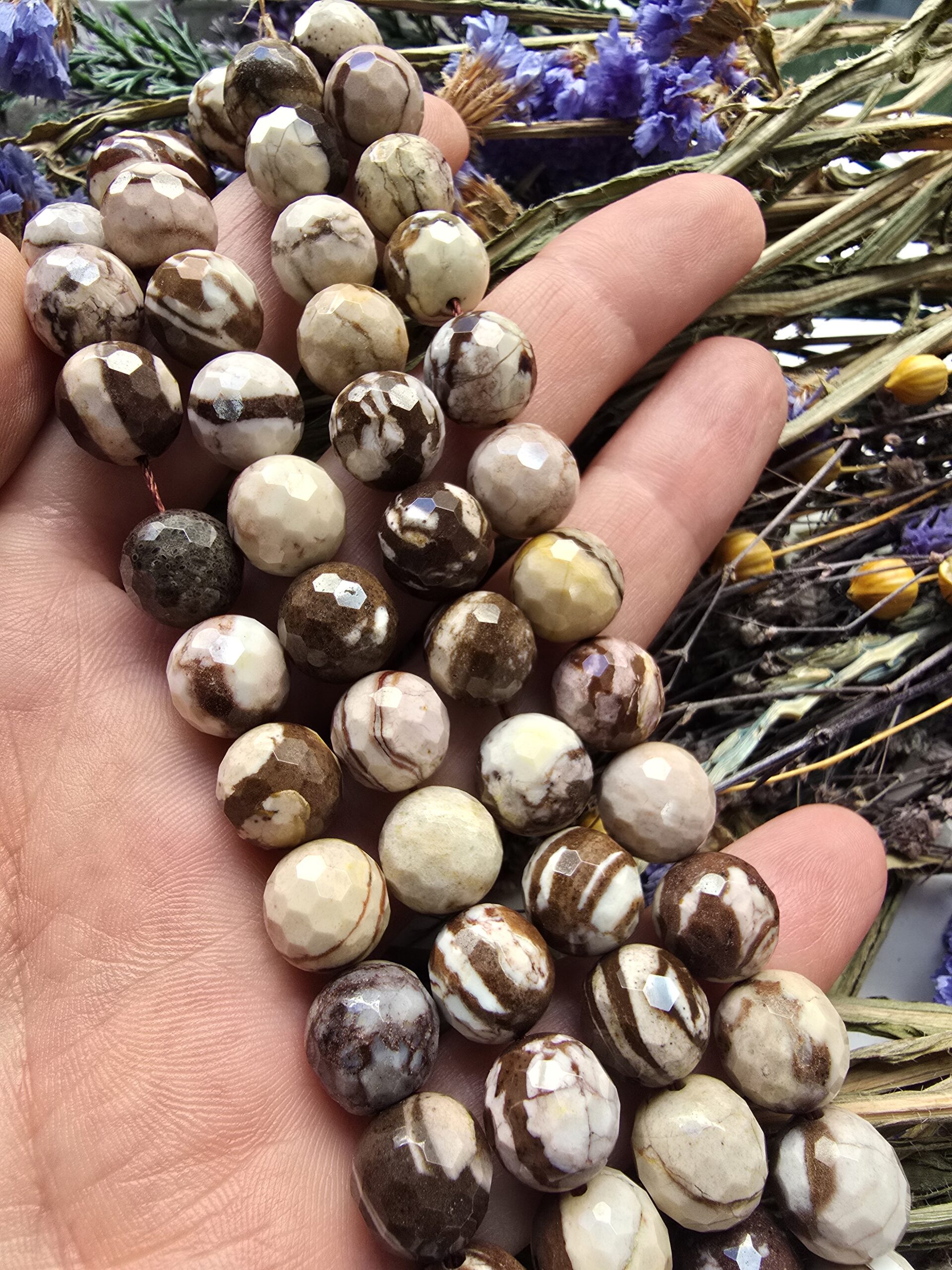 10 MM Faset Kesim Zebra Jasper Taşı - Görsel 3