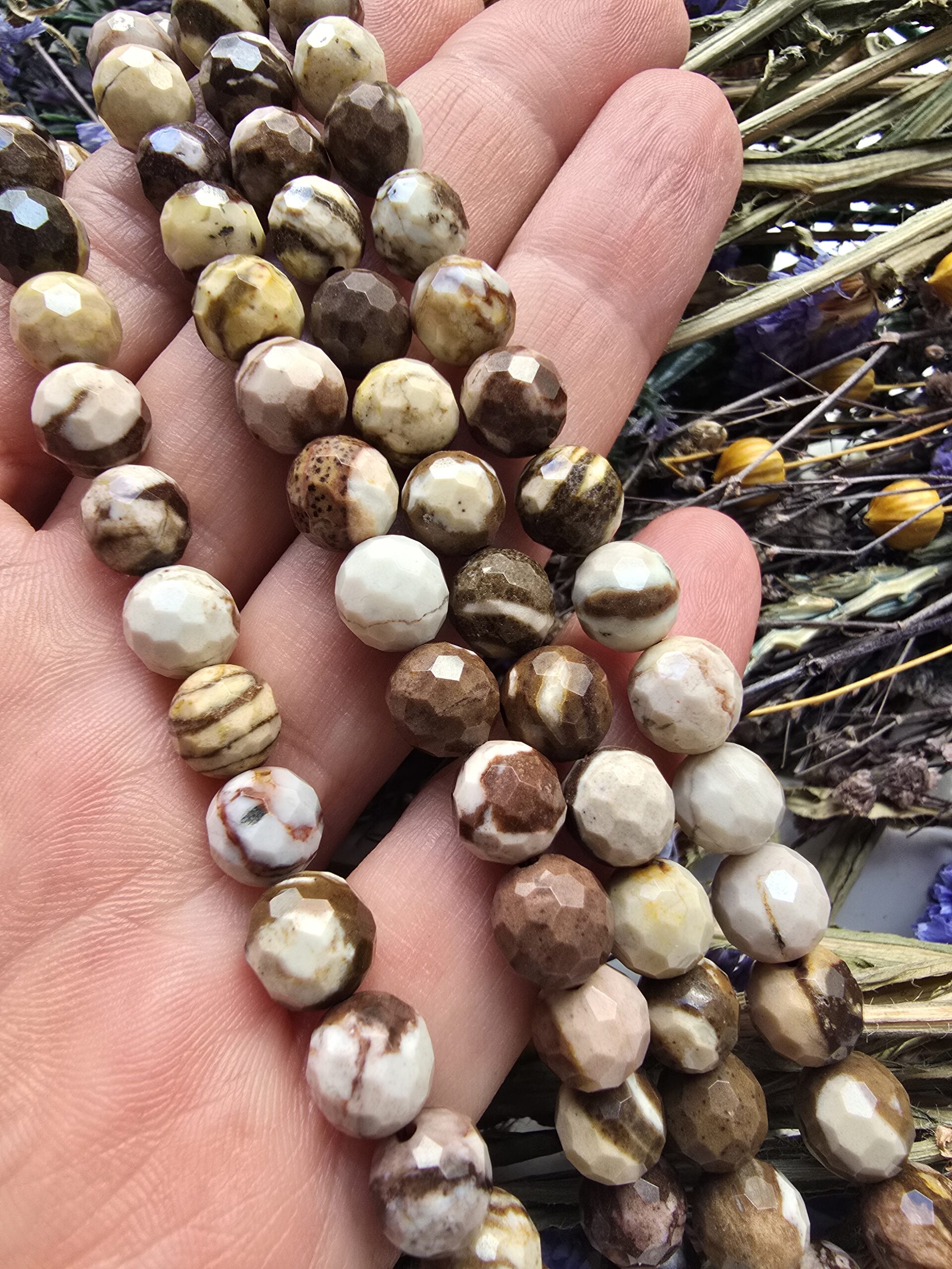 8 MM Faset Kesim Zebra Jasper Taşı - Görsel 3