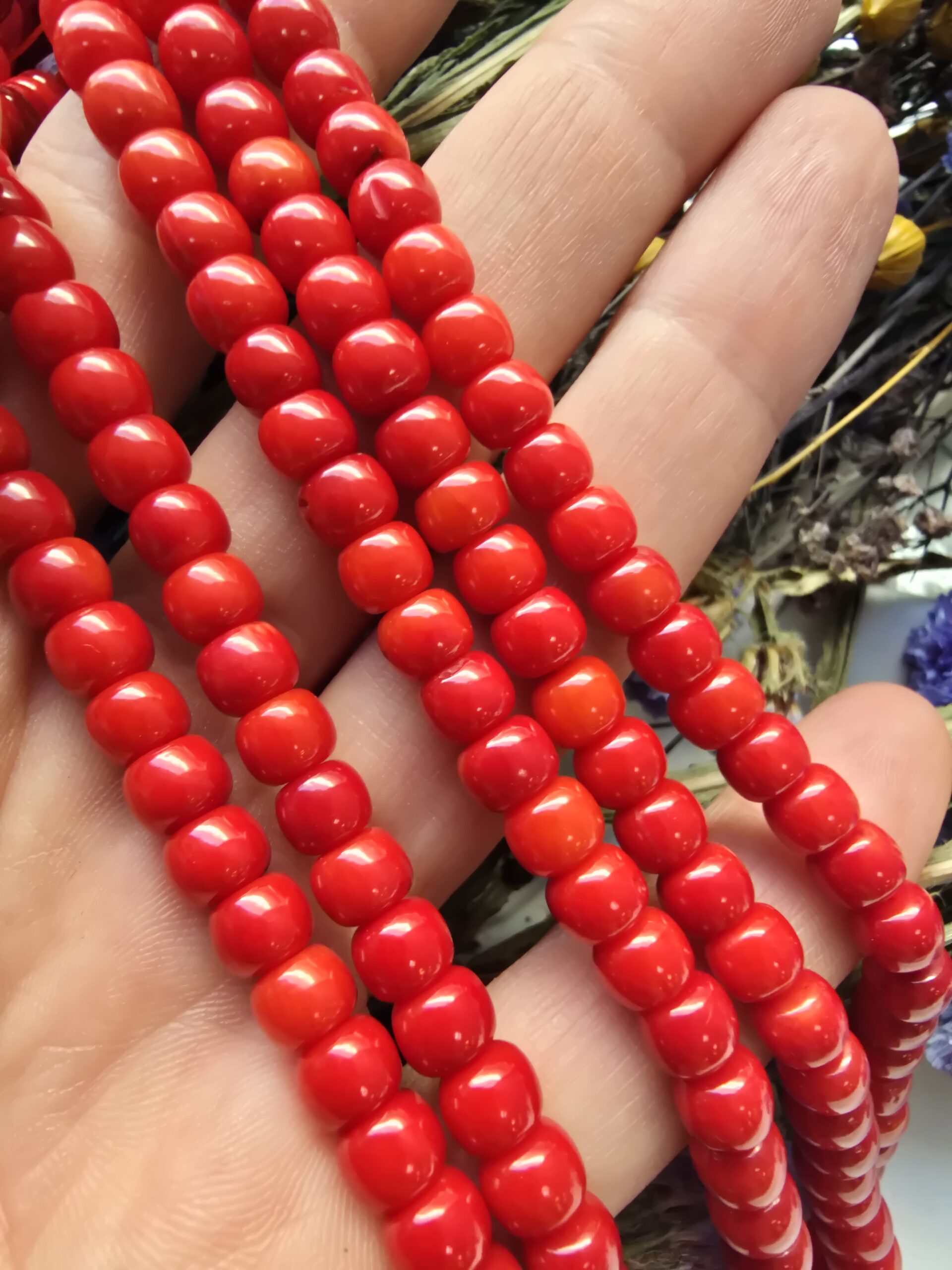 6x5 MM Rondela Mercan Doğal Taş