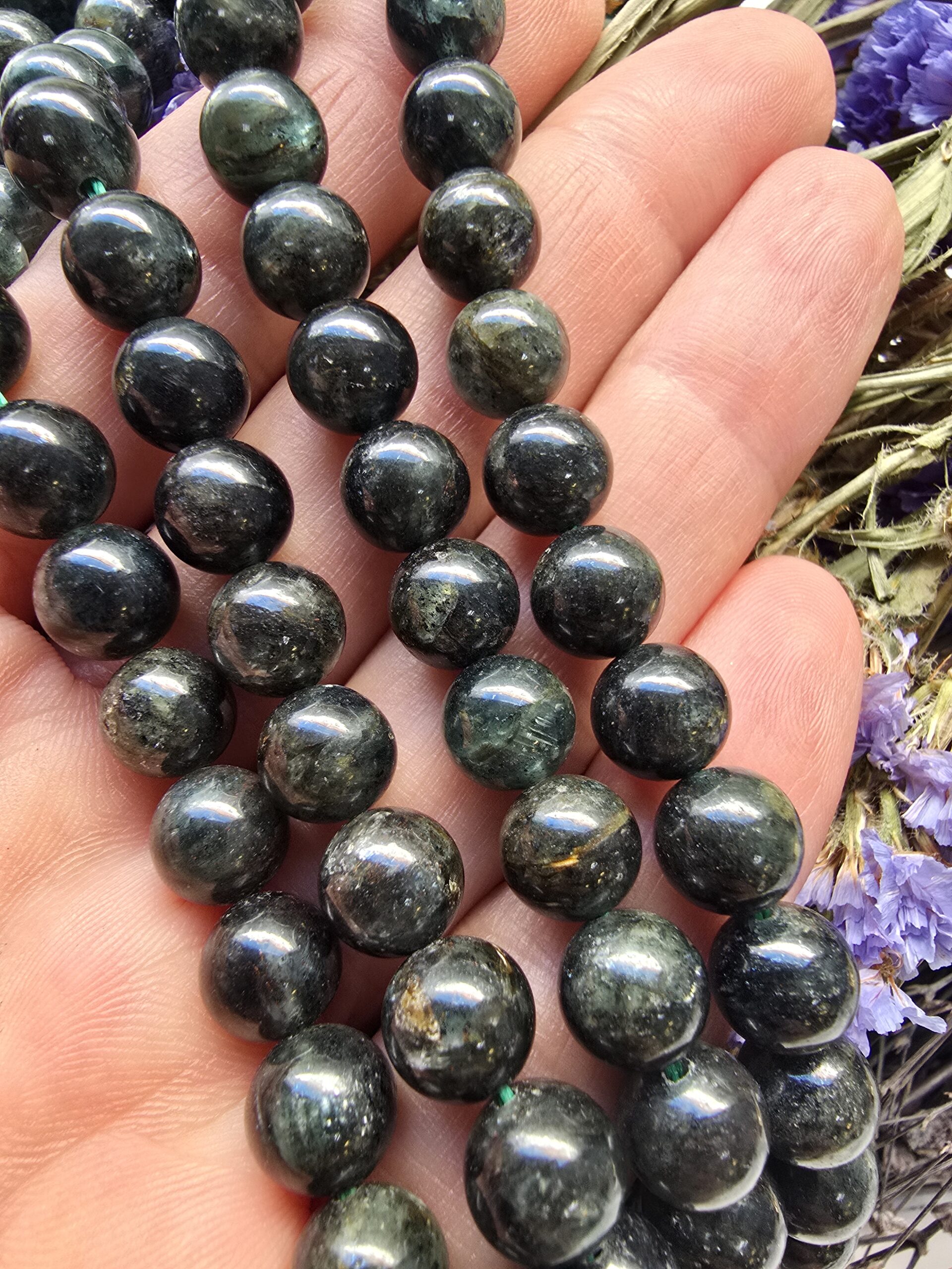 8 MM 5A Yeşil Kyanit Doğal Taş Dizi