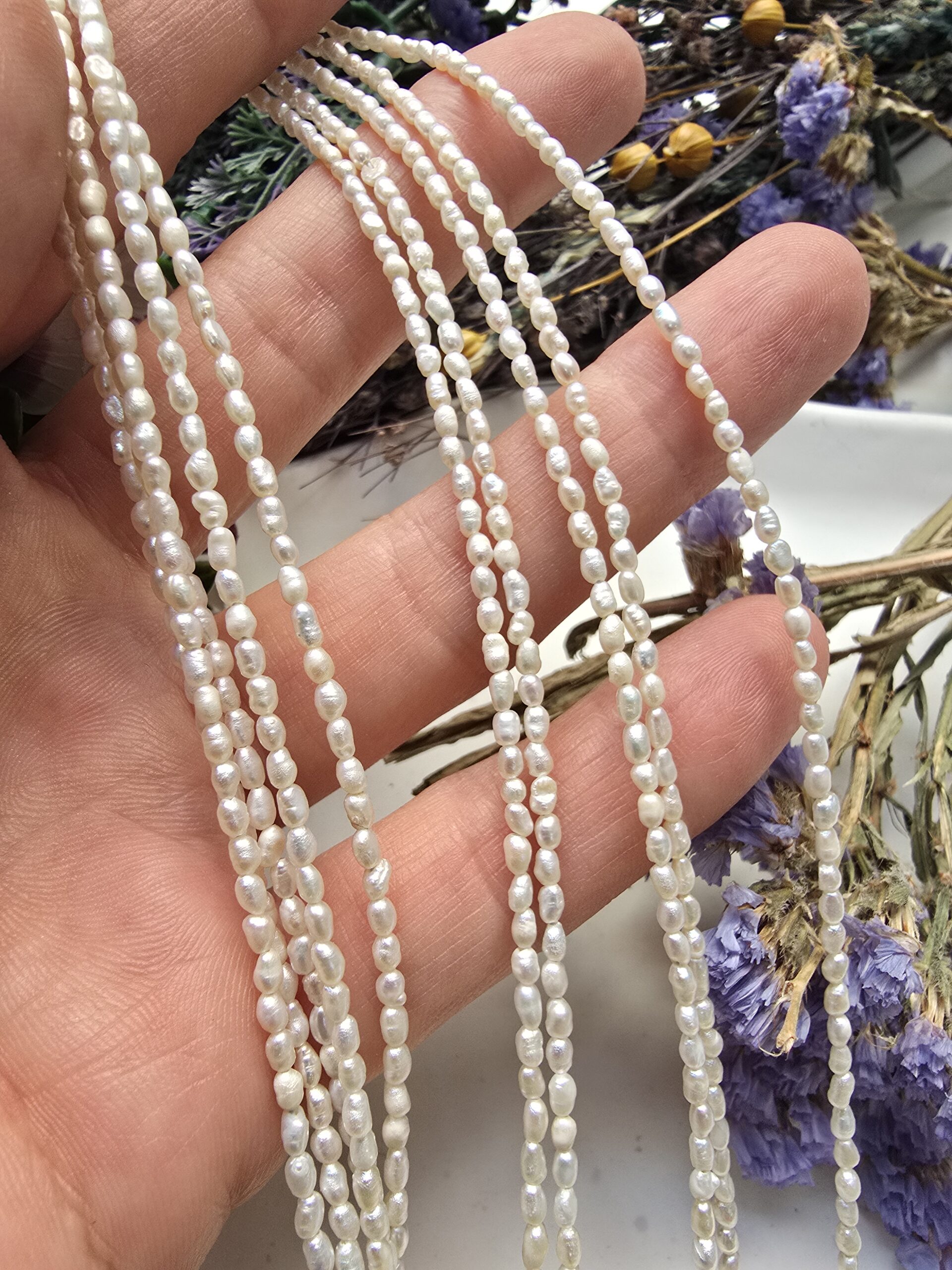 2x3 MM Arpa Beyaz Doğal Barok İnci - Görsel 3