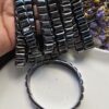 12x8 MM Tila Füme Hematit Taşı Bileklik - Görsel 3