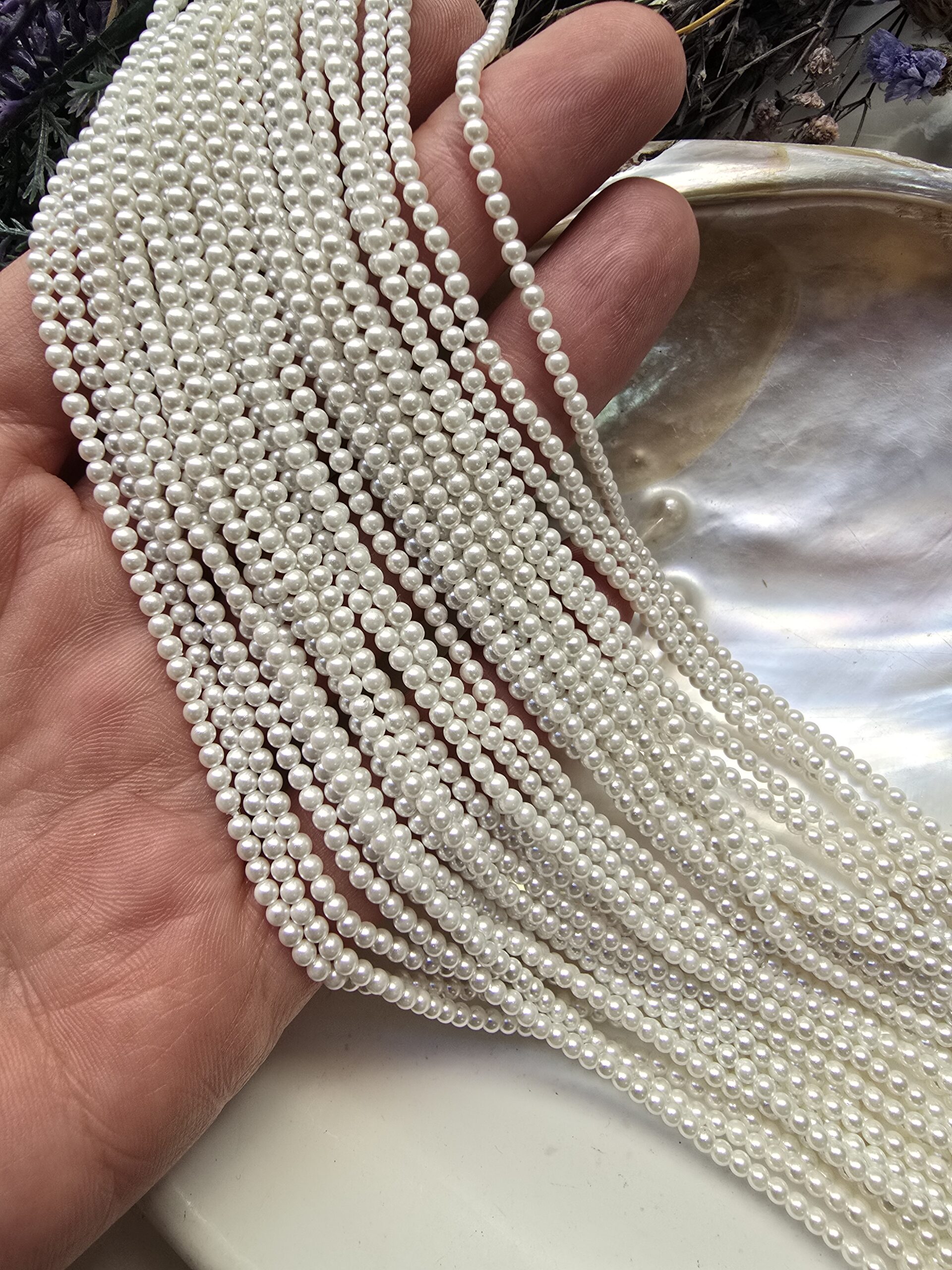 2 MM Küre Beyaz Mayorka İnci - Görsel 2