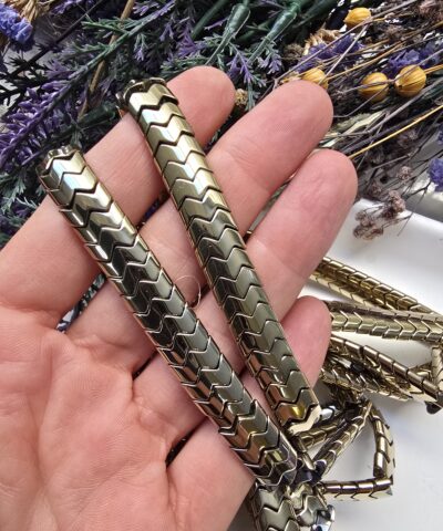 10 MM Yarasa Soft Gold Hematit Taşı Bileklik