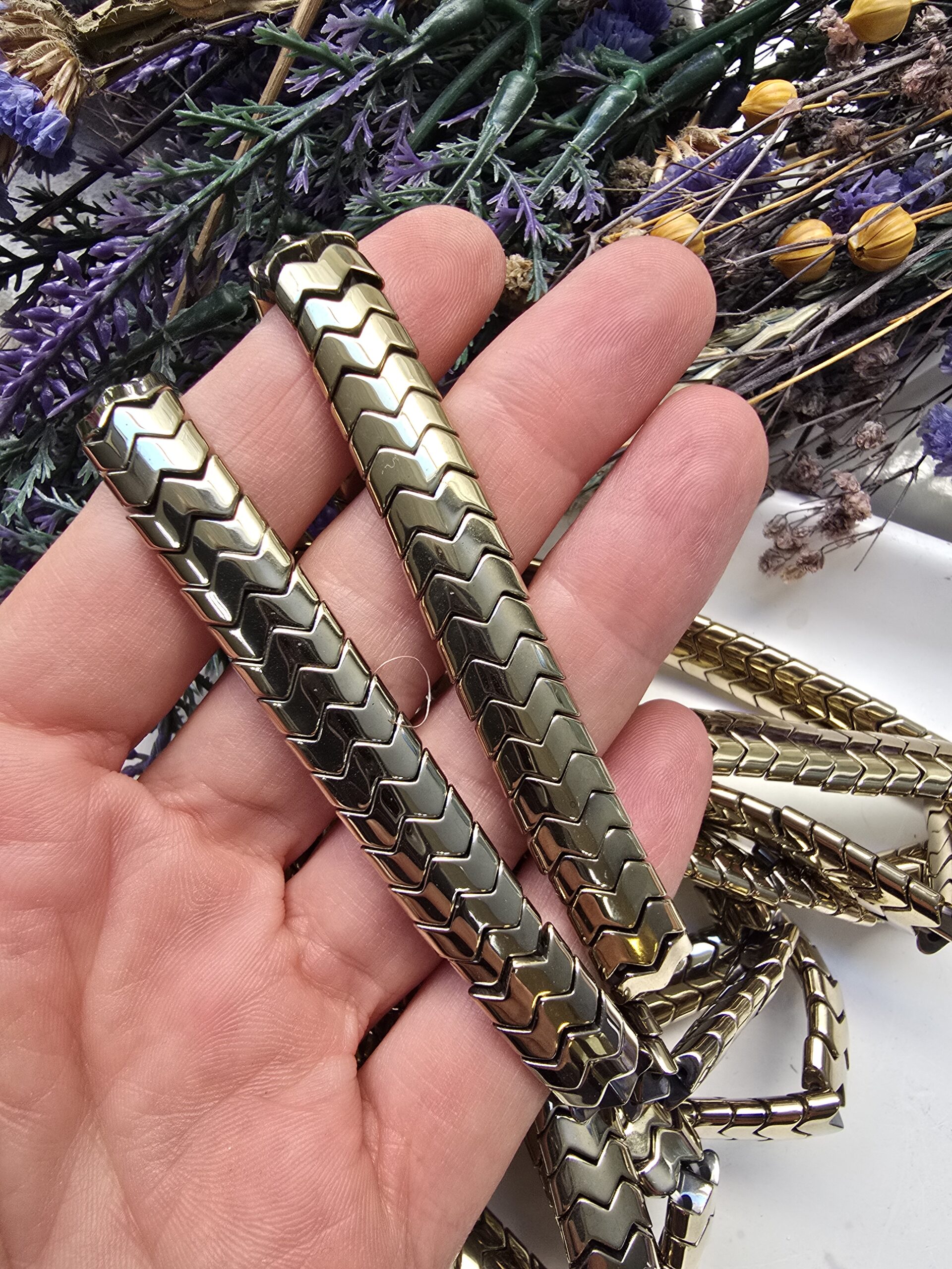 10 MM Yarasa Soft Gold Hematit Taşı Bileklik