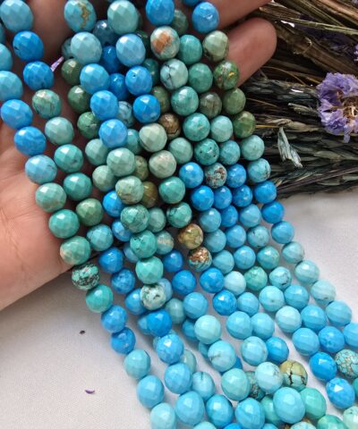8 MM AAA Fasetli Mix İran Doğal Turkuaz