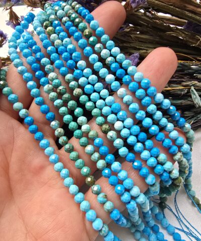 4 MM AAA Fasetli Mix İran Doğal Turkuaz