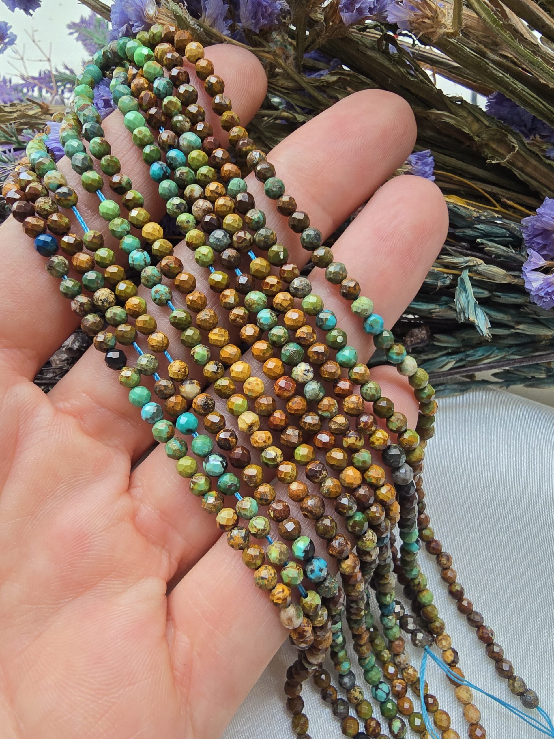 3 MM Faset Arizona Turkuaz Doğal Taşı