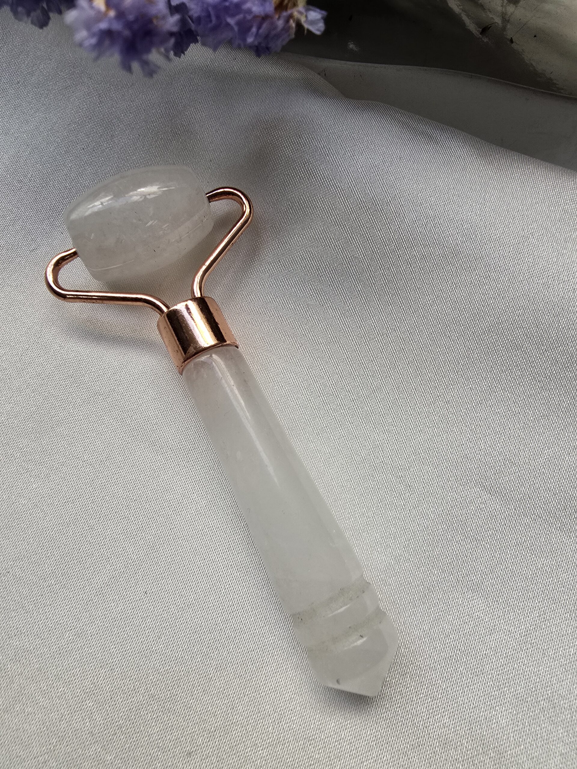 Mini Bakır Kasa Roller Kristal Kuvars Taşı Masaj Aleti