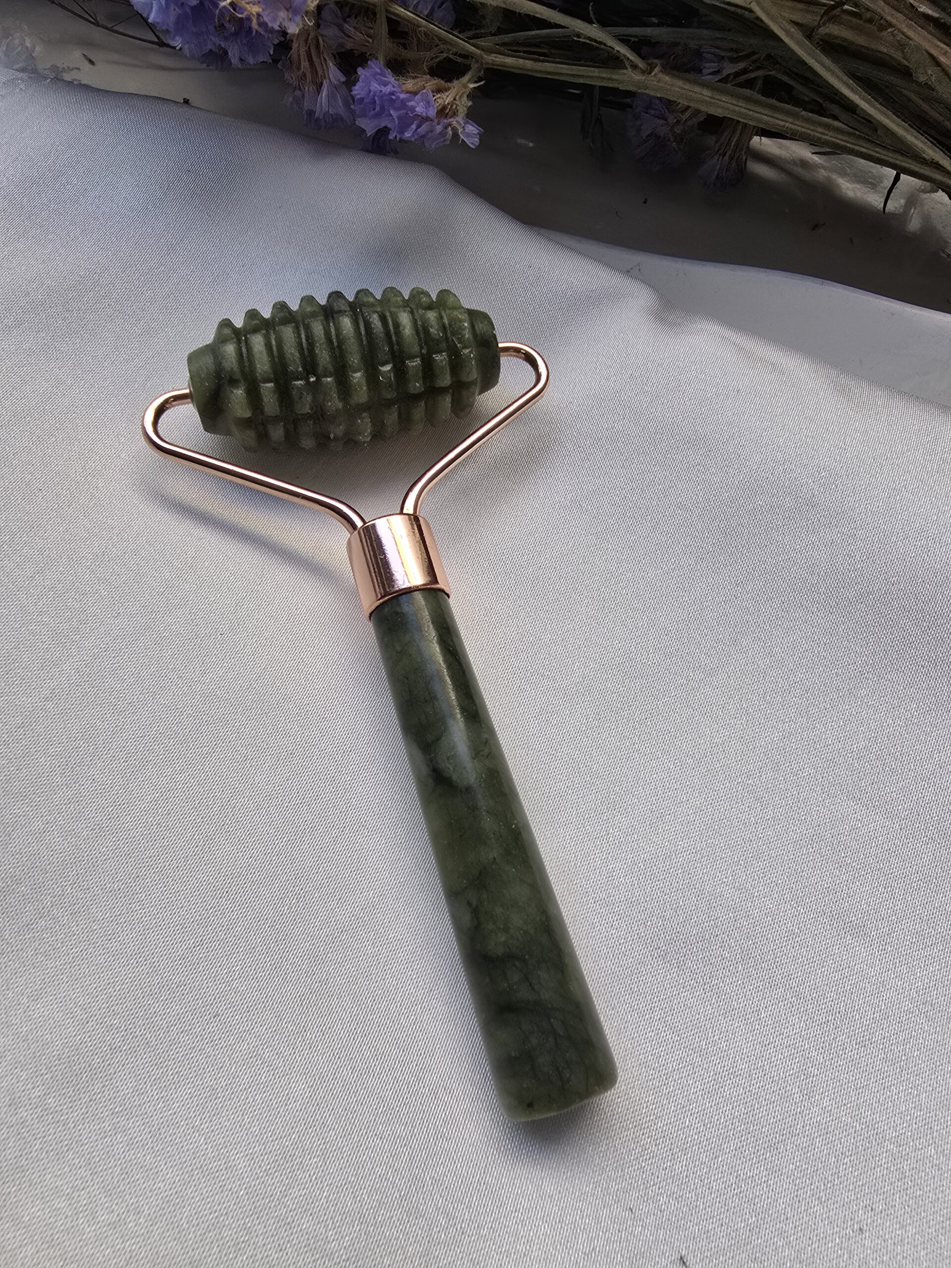 Mini Bakır Kasa Roller Yeşim Taşı Masaj Aleti