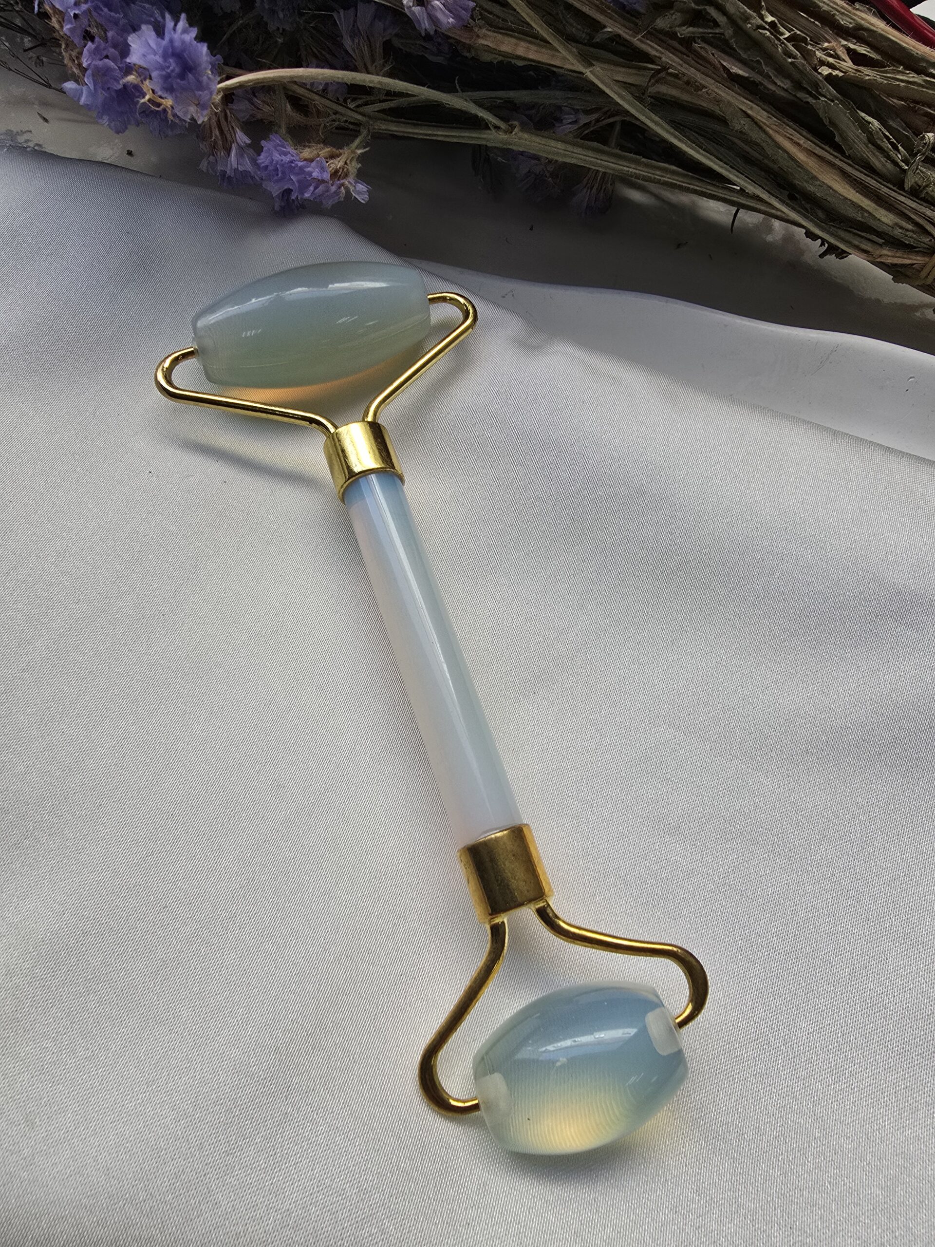 Altın Kasa Roller Masaj Aleti Opal Taşı