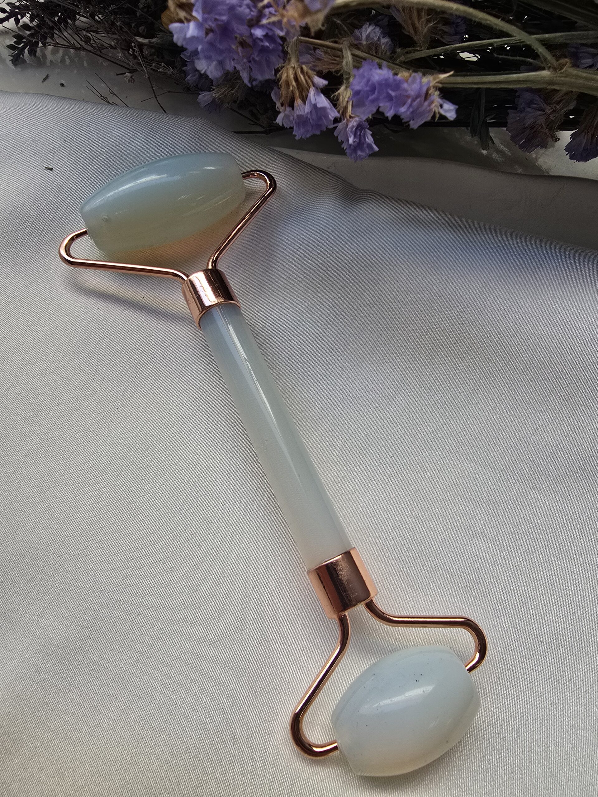 Bakır Kasa Roller Masaj Aleti Opal Taşı