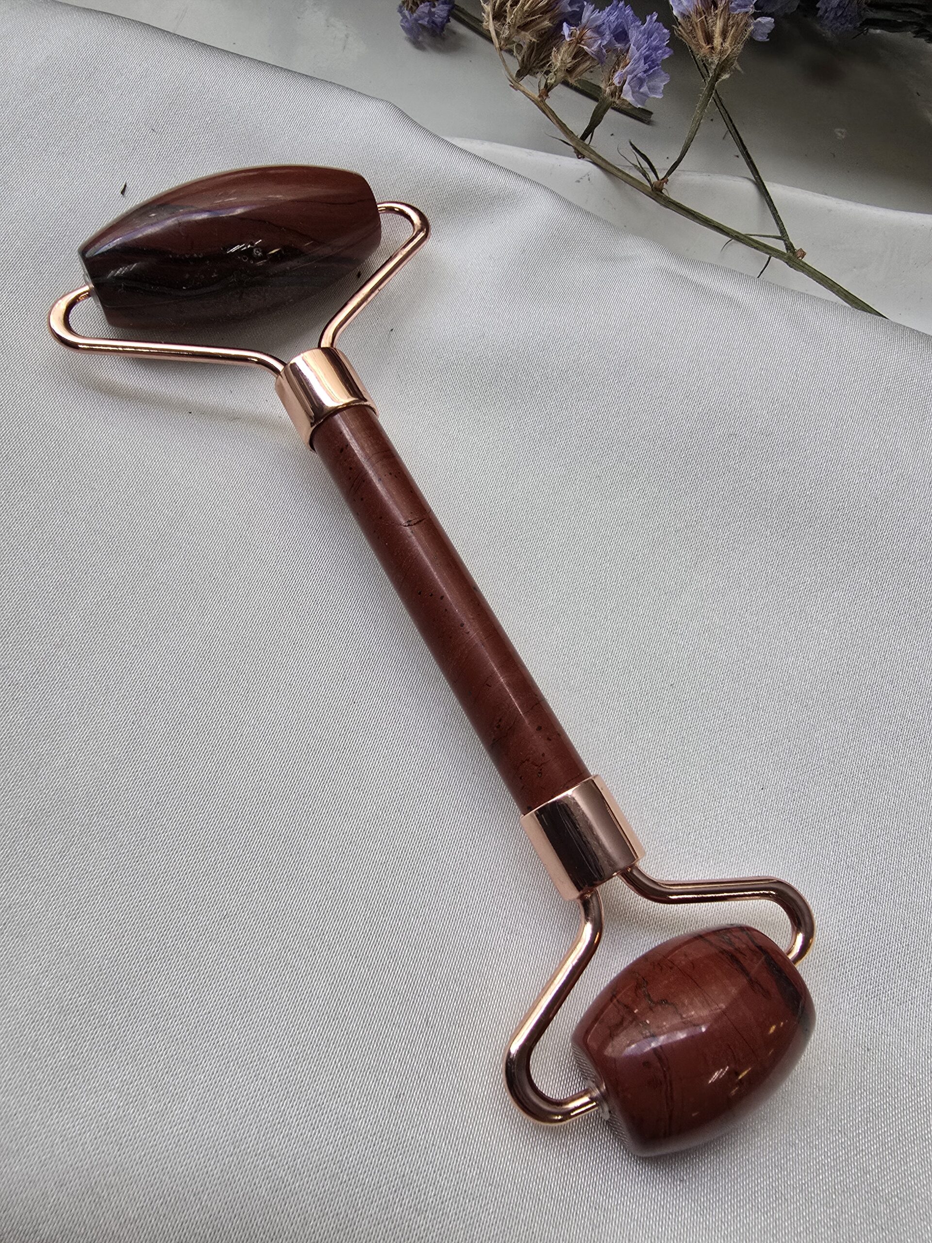 Bakır Kasa Roller Ateş Opal Taşı Masaj Aleti