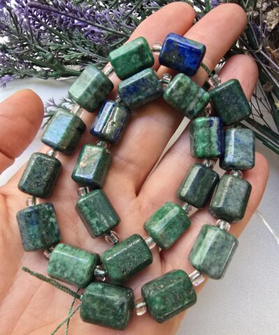 10x15 MM Dikdörtgen Azurit Taşı