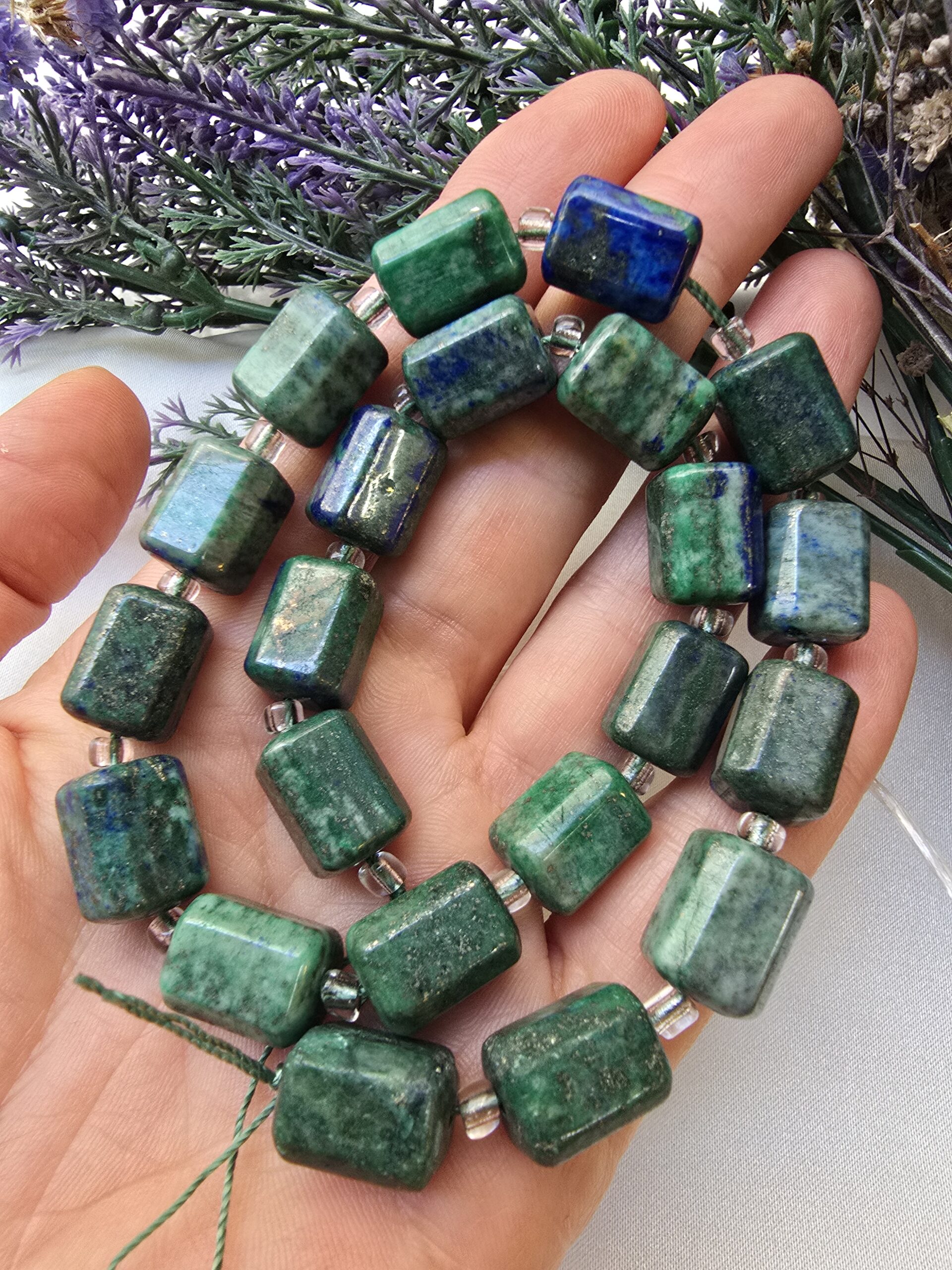 10x15 MM Dikdörtgen Azurit Taşı