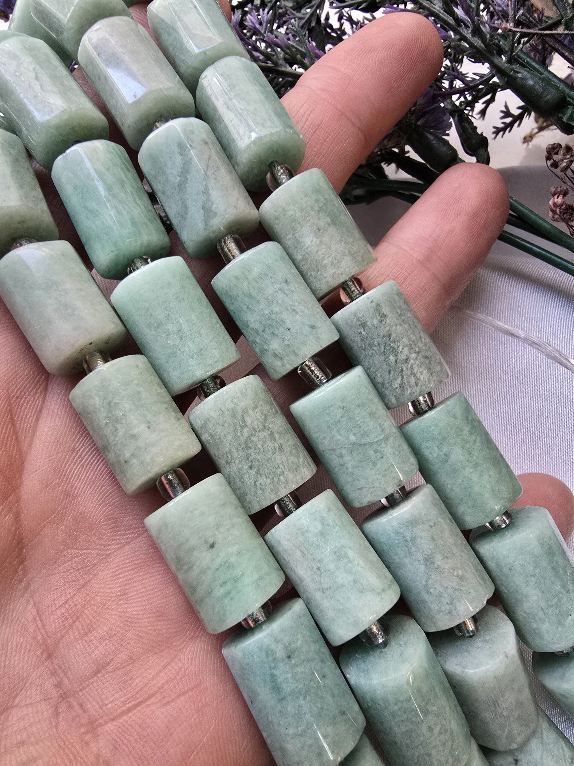 12x16 MM Silindir Amazonit Taşı