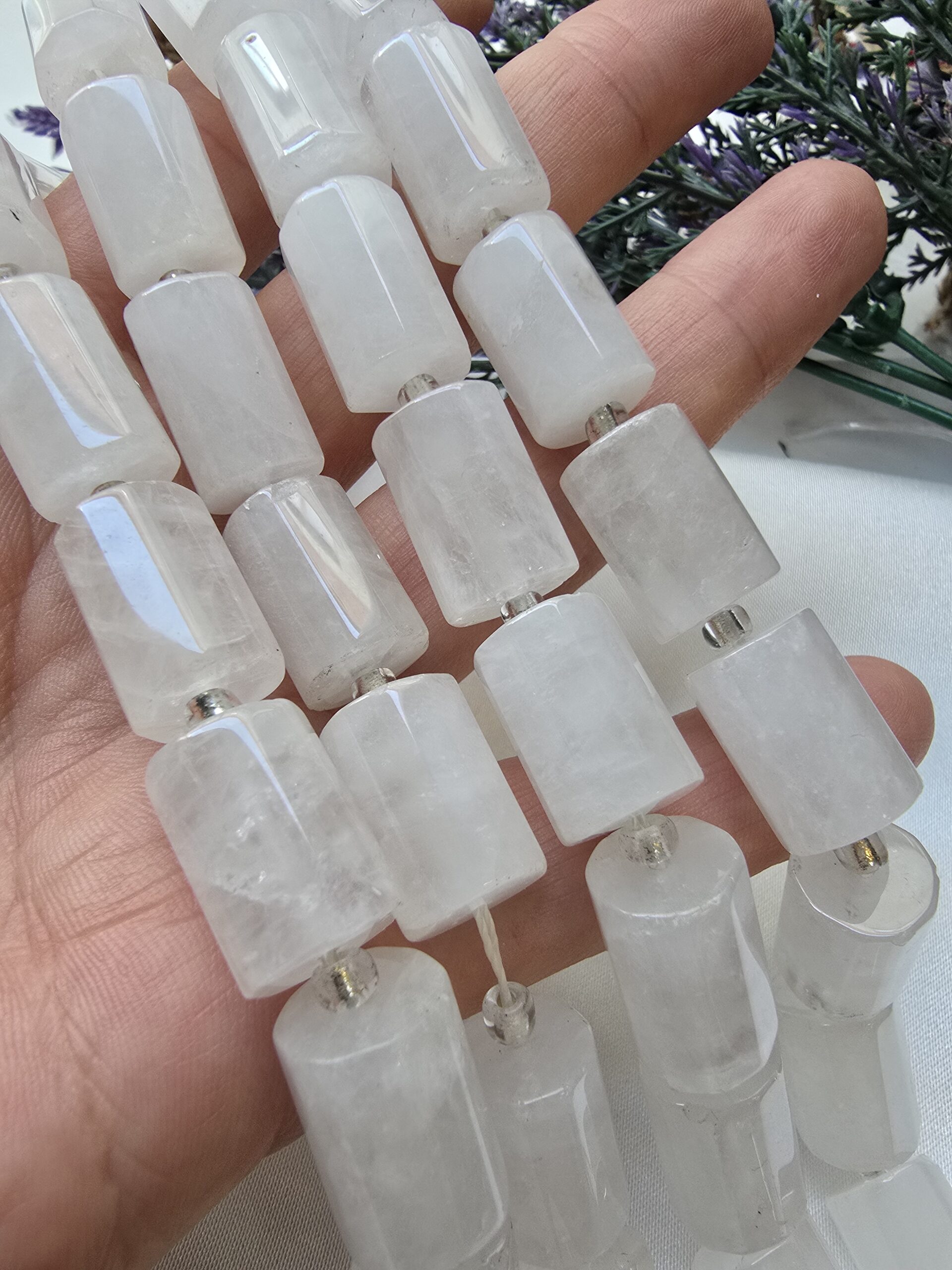 12x16 MM Silindir Kristal Kuvars Taşı