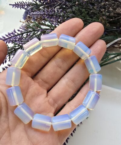 Silindir Opal Doğal Taş Bileklik