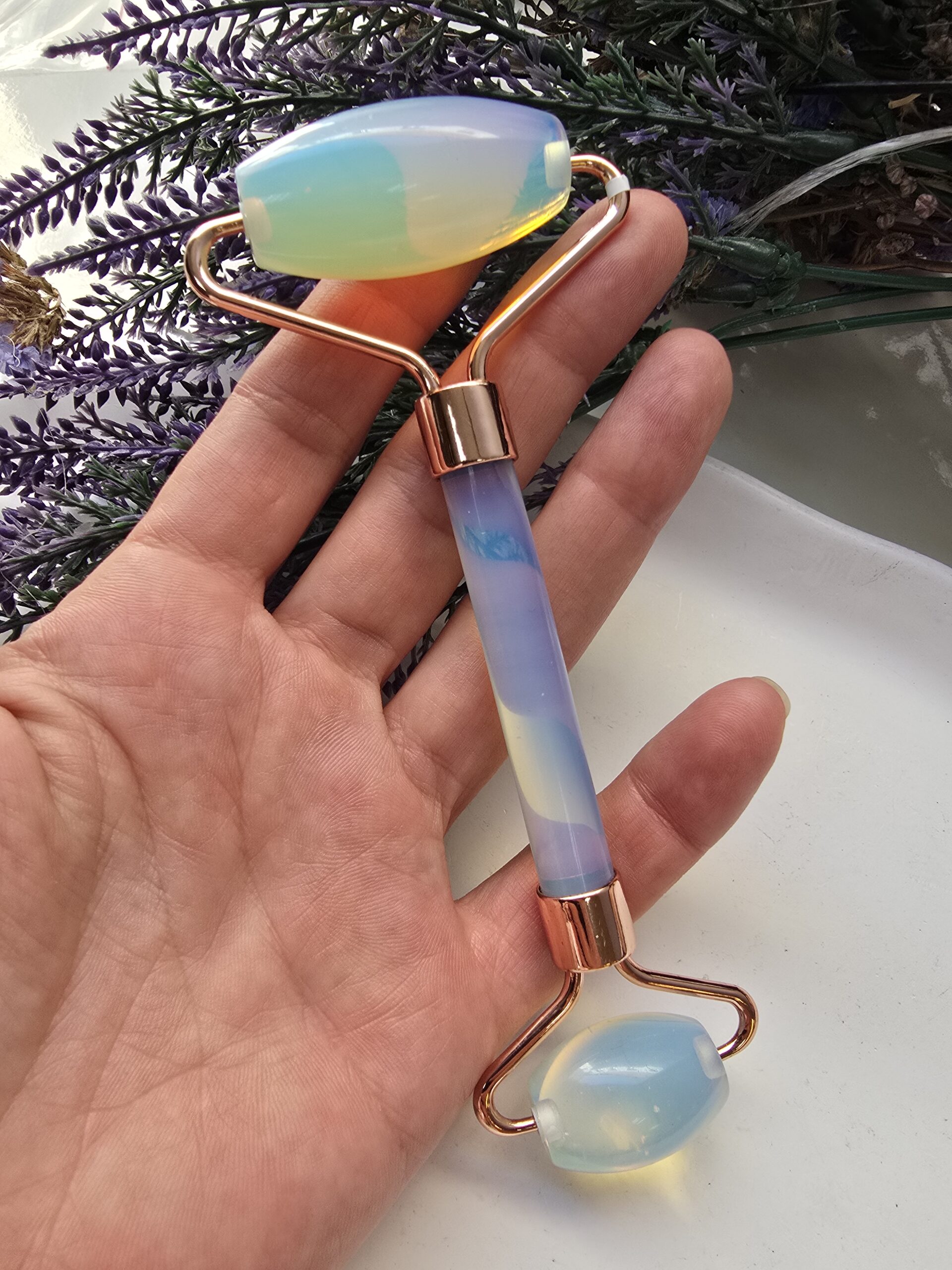 Bakır Kasa Roller Opal Taşı Masaj Aleti