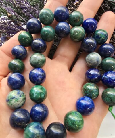 12 MM Küre Azurit Doğal Taş Dizi